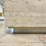 Square travertine coffee table