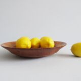 large teak plate, Danish teak bowl, diameter 32 cm