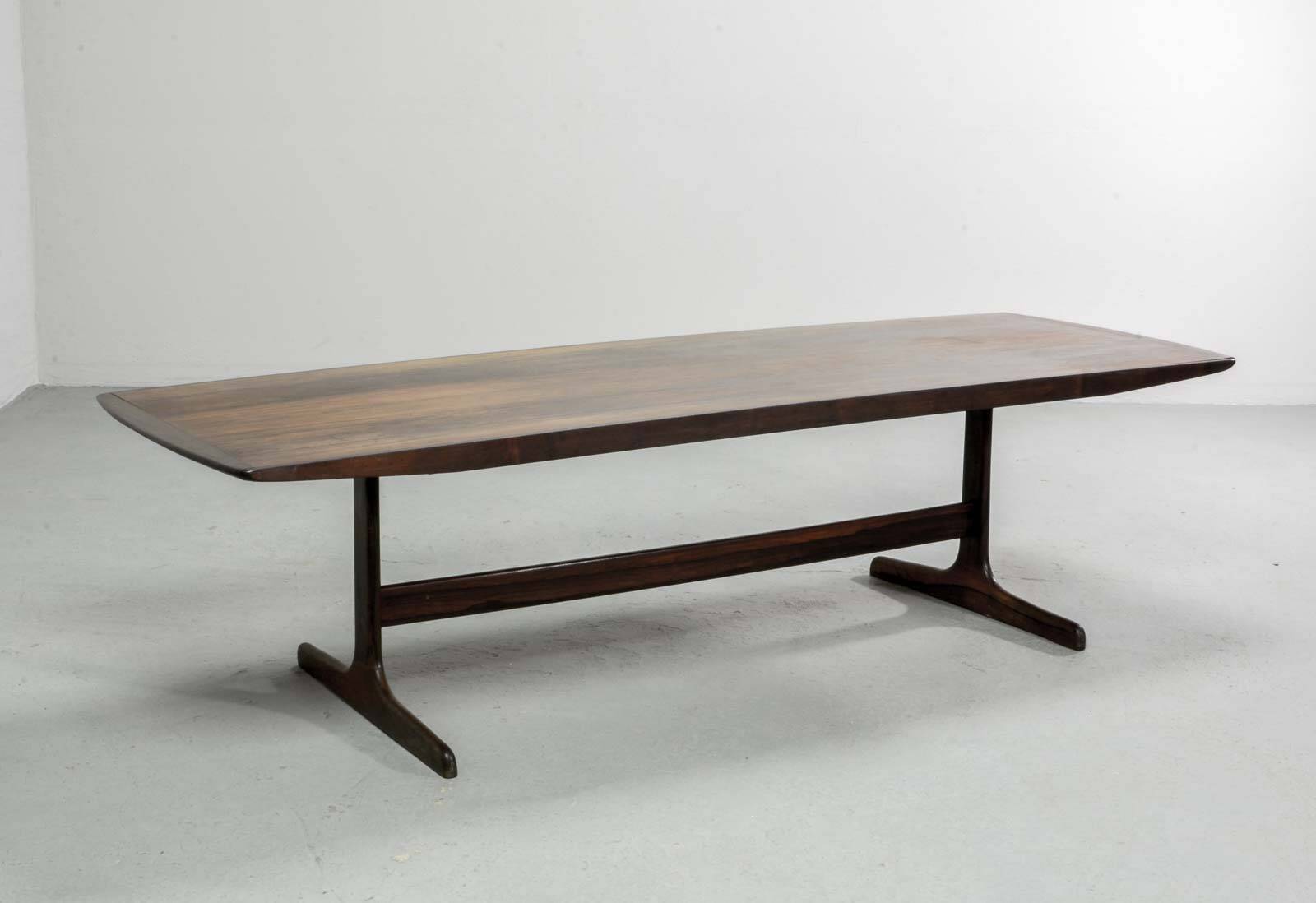 Large Fristho Dutch Design Rosewood Coffee Table for Topform, 1970s