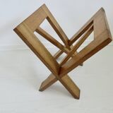Scandinavian magazine rack in solid wood 1970