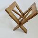 Scandinavian magazine rack in solid wood 1970
