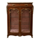 Support display cabinet from the Napoleonic III era in mahogany, gilded bronze, and white marble.