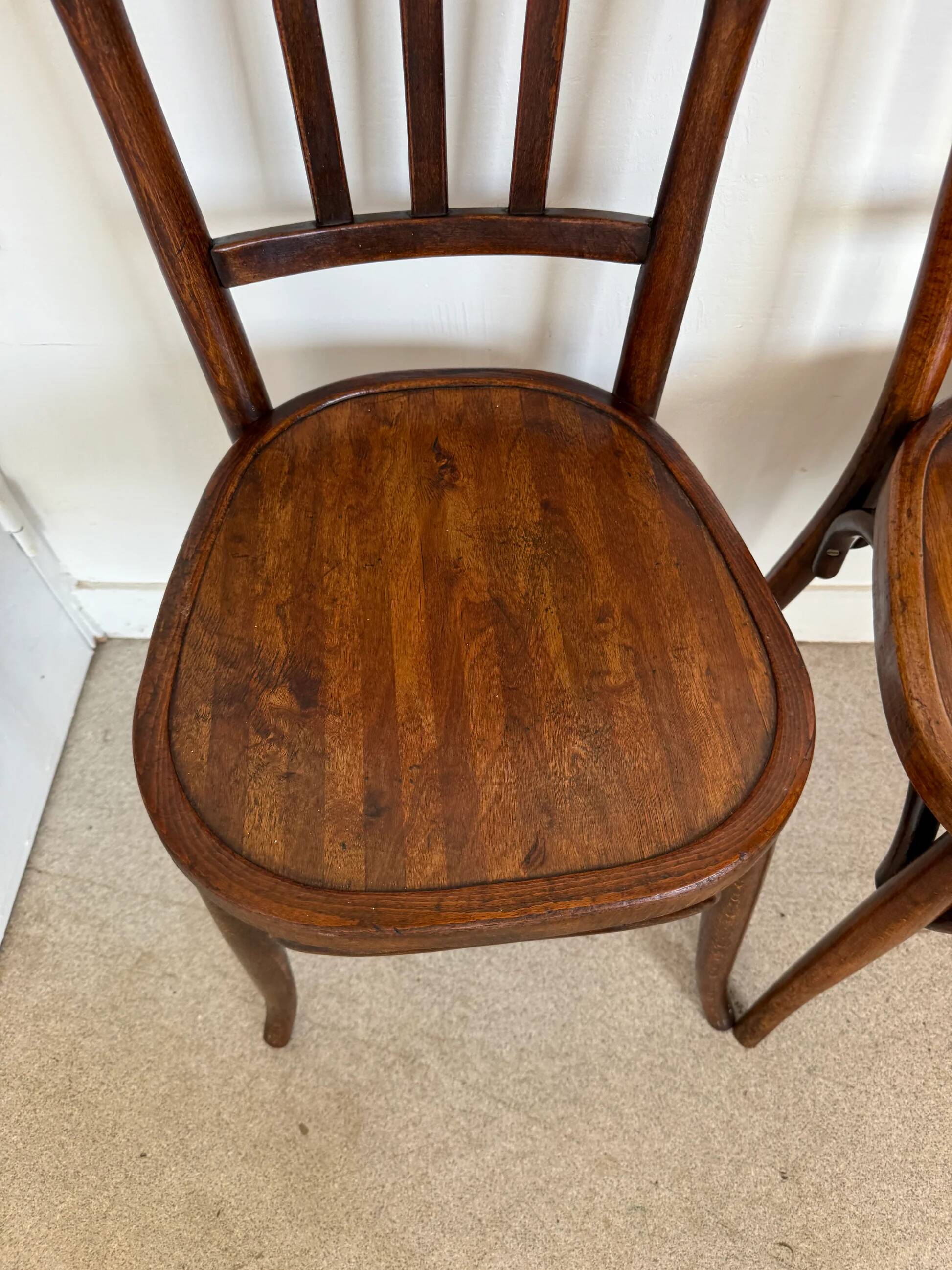 Pair of vintage Baumann bistro chairs