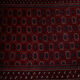 Tapis tekke afghan en laine à franges 215x103cm