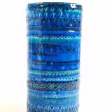 Vase cylindre, bleu / bleu, bitossi, aldo londi conception