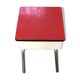 Tabouret coffre formica rouge