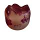 petit vase boule verre multicouche dégagé a l'acide de cassis et rechaussé de peinture signé Theodor