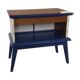 Table de chevet bleu pieds compas