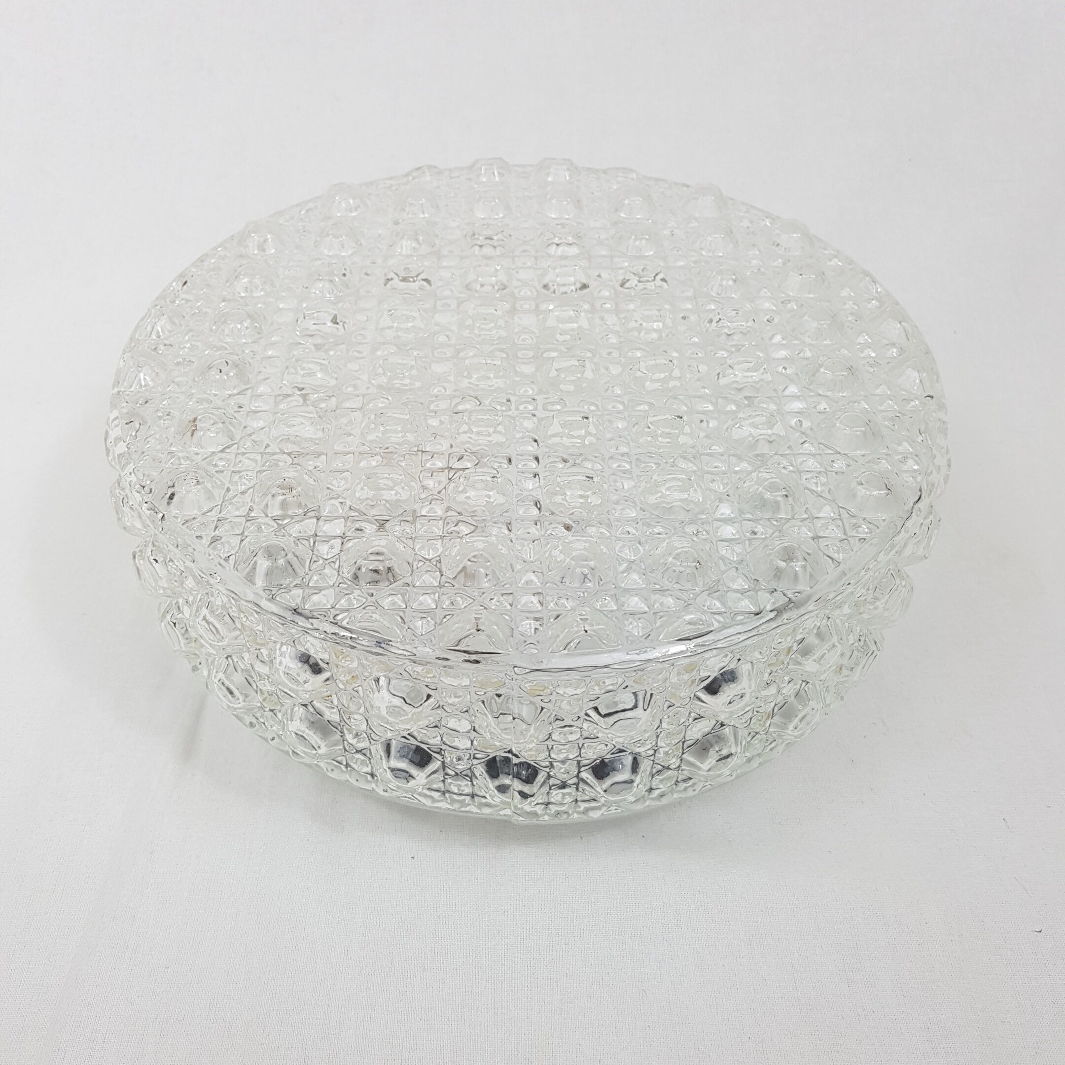 Round ceiling in cast glass vintage