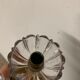 Pair of Scandinavian candlesticks made of brass and glass