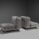Fauteuils en mohair et chrome conçues par Malchioro pour IPE, Italie, années 1970