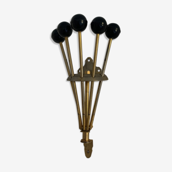 Vintage coat rack 1960 umbrella Serjac black gold - 28 x 40 cm