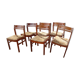 Série de 6 chaises en Pao Rosa vers 1950-60
