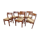 Série de 6 chaises en Pao Rosa vers 1950-60