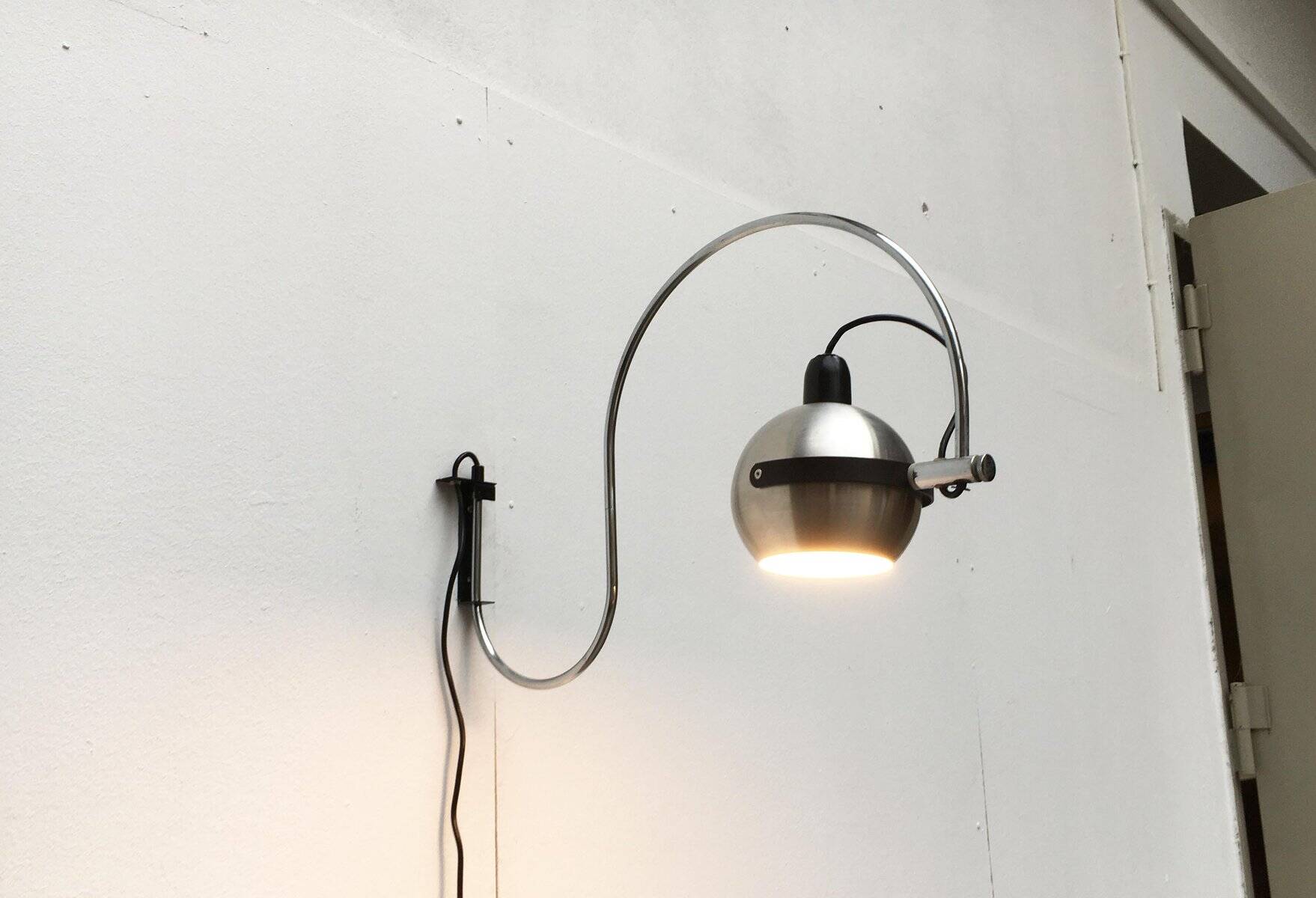 Mid-century space age wall lamp by Anvia