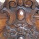 Old wooden door pediment