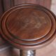 Vintage column, press screw column, wooden saddle, turned wooden foot