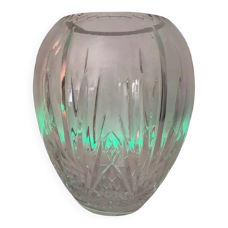 Vintage Crystal Balloon Vase Height 28cm