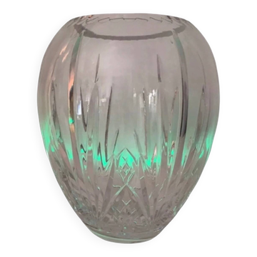 Vintage Crystal Balloon Vase Height 28cm