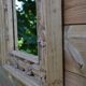 Large carved wooden mirror