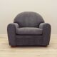 Grey velour armchair, Italian design, 1980s, production: Italy