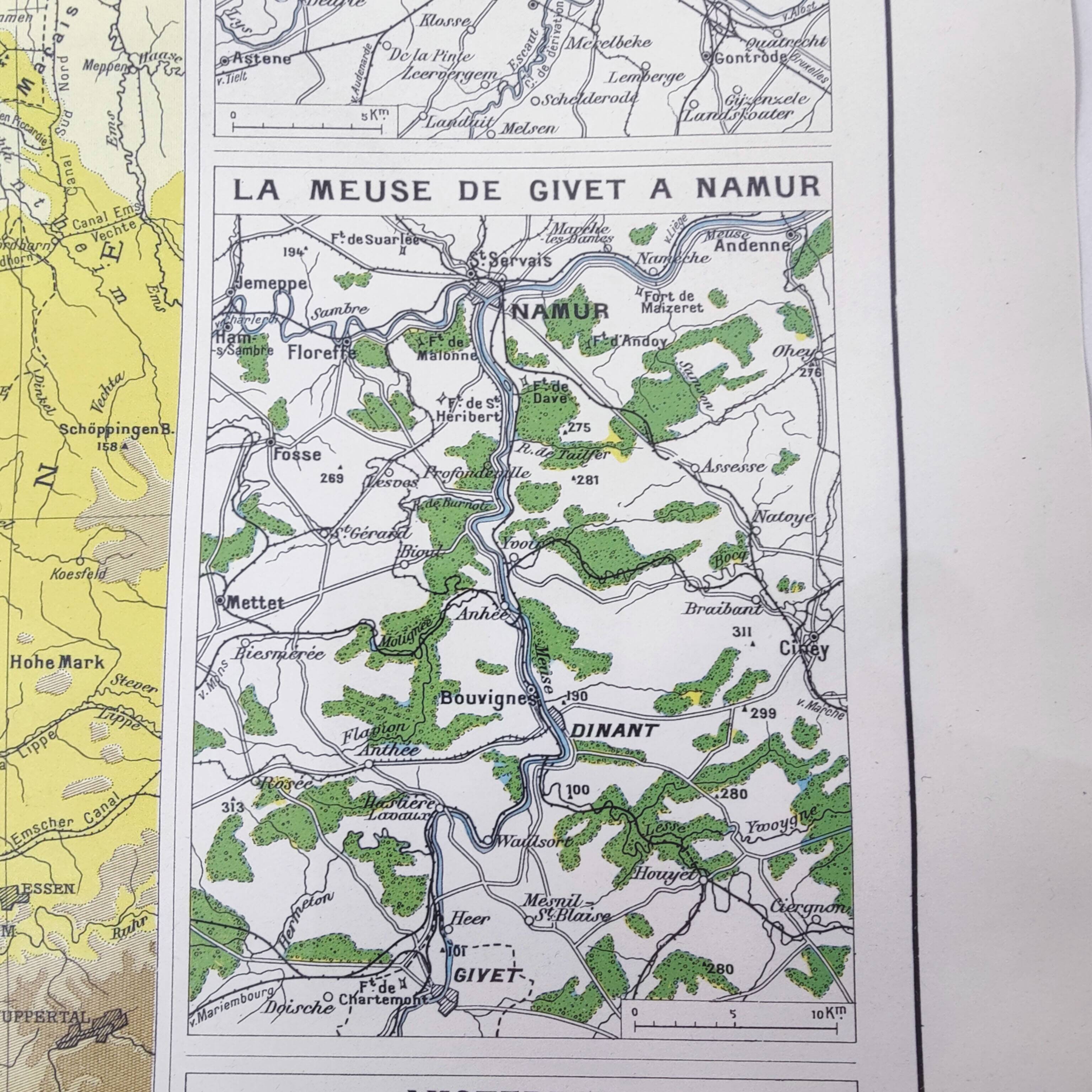 Vintage map of Netherlands Belgium Luxembourg 43x43cm from 1950