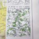 Vintage map of the Netherlands, Belgium, Luxembourg 43x43cm from 1950.