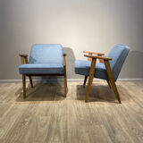 Paire de fauteuils 300 177, conçu par J. Chierowski, Dolnośląska Fabryka Mebli In świebodzice