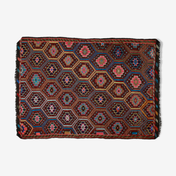 Anatolian handmade kilim rug 275 cm x 196 cm