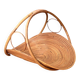 Italian log holder in rattan and bamboo from the 1960s