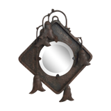Miroir art nouveau fer forgé 22x27cm