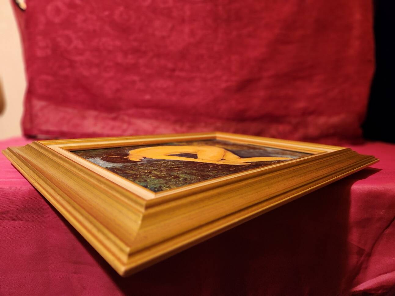 Oil painting on canvas Female nude framed signed