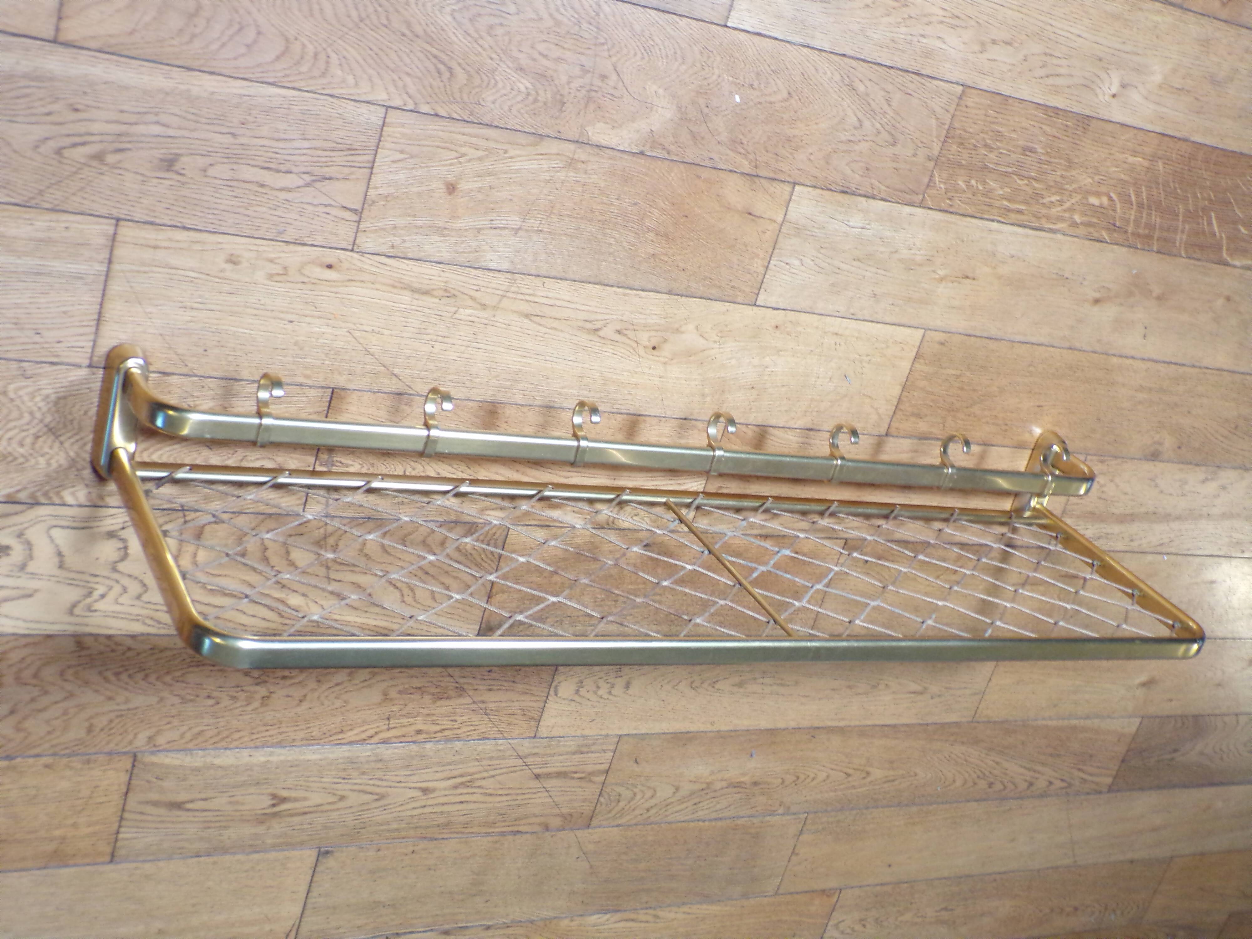 Train luggage rack style coat rack 103cm