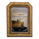 Antique gilt mirror with beveled corners, 70 x 51 cm – Chic decor