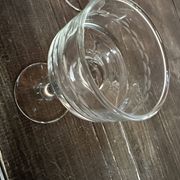 6 sorbet cups on foot - Engraved Crystal Rice Grains H 11.5 cm