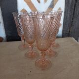 6 champagne flutes rosaline Arcoroc