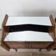 Walnut burl bedside tables with double glass top