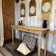 Raw wood console