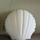 Two wall sconces in opal glass in the shape of seashells, Germany 1970