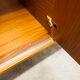 Wardrobe 1970 teak 4 doors half wardrobe half shelf 182 cm