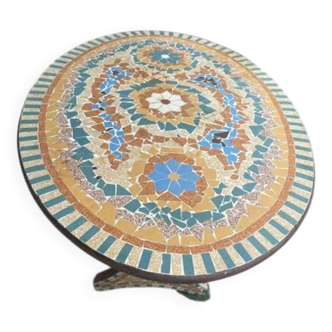 Mosaic garden table, 1950s, craftsman from Drôme