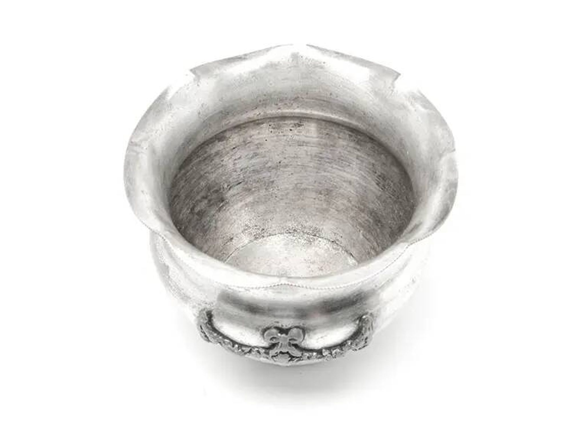 Sugar bowl, Art Nouveau, silver-plated brass, Poland, 1920s