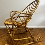 Vintage rattan rocking chair