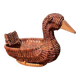 Panière / corbeille en osier en forme de canard (vintage)