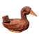 Panière / corbeille en osier en forme de canard (vintage)