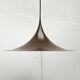Mid-Century Modern Space Age Danish Brown Semi Pendant Lamp by Claus Bonderup and Torsten Thorup for Fog & Mørup, 1960s