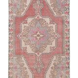Vintage Turkish rug from Oushak, handwoven 129x213 cm