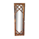 Wooden mirror mounted on old door