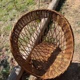 Pair of wicker armchairs