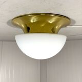 Glashütte Limburg ceiling lamp brass & satin glass